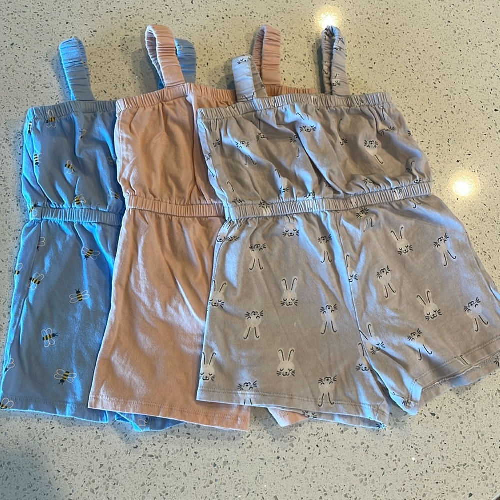 3 old navy 3T rompers